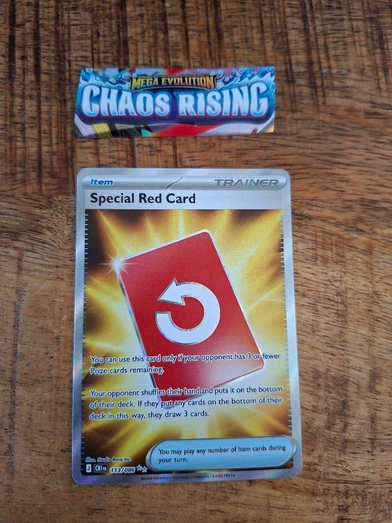 Pokemon Special Red Card (hit) (113/086)  Chaos Rising, Ophalen of Verzenden, Nieuw, Losse kaart, Foil