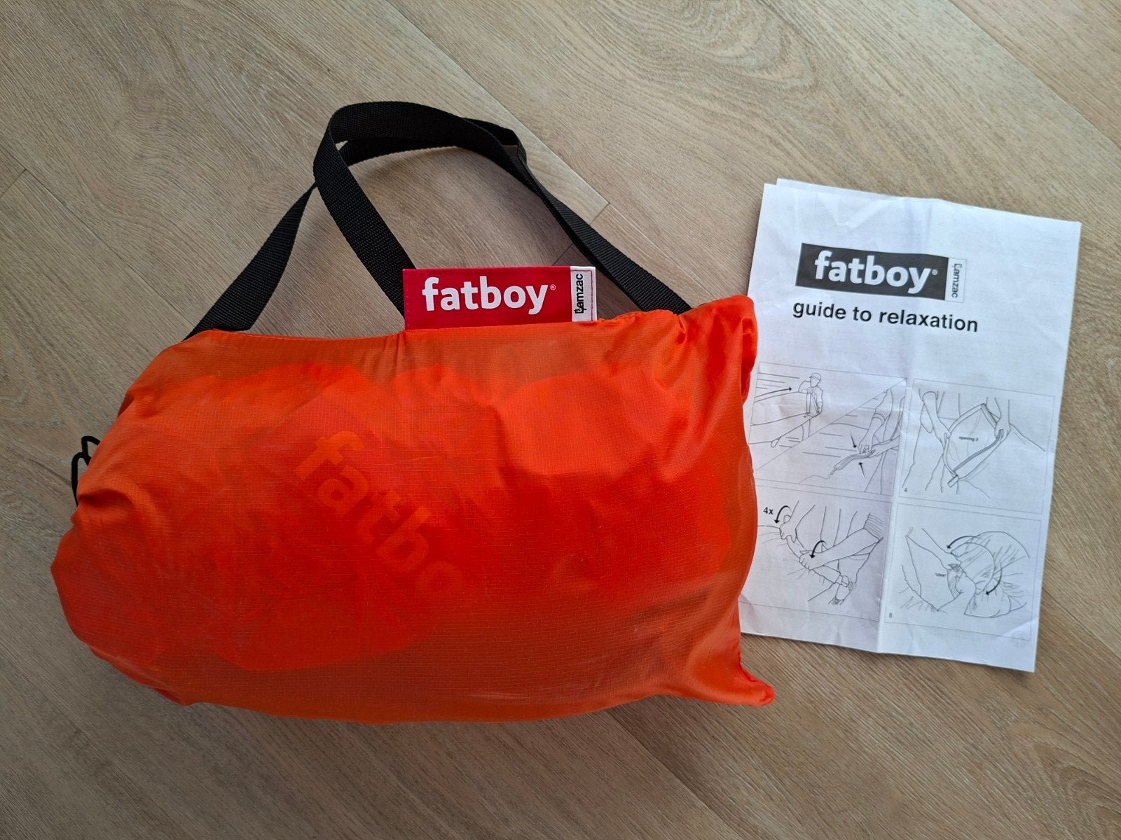 GRATIS Fatboy Lamzac - Opblaasbare Lounger Oranje, Ophalen, Zo goed als nieuw