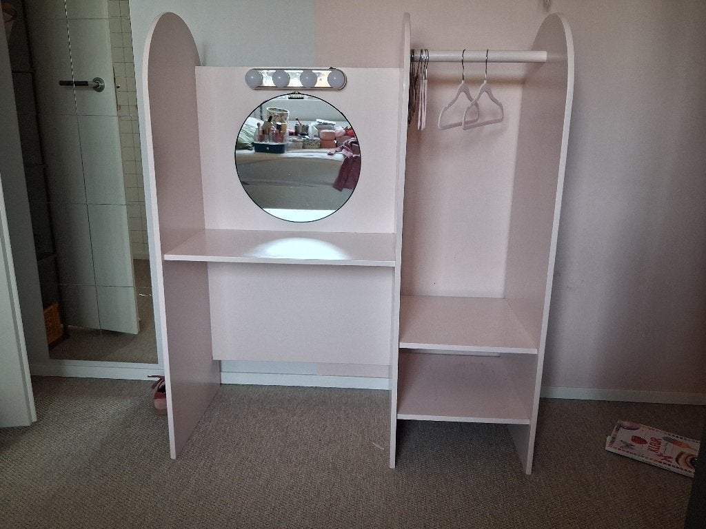Make-up tafel/kaptafel meisje, Ophalen, 100 tot 150 cm, 100 tot 150 cm, Zo goed als nieuw
