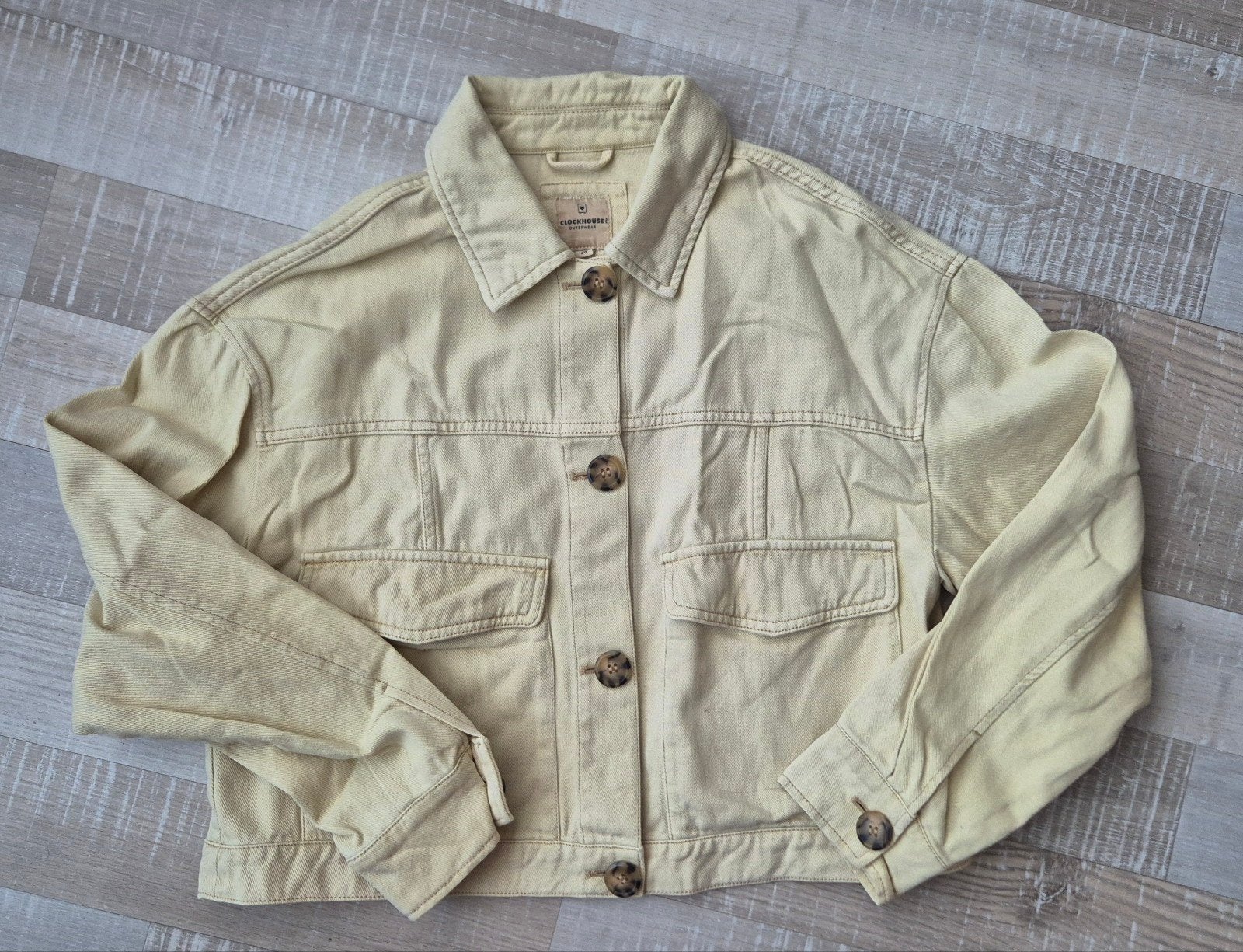 beige Clockhouse spijkerjack maat 38, Maat 38/40 (M), Beige, Ophalen of Verzenden, Clockhouse