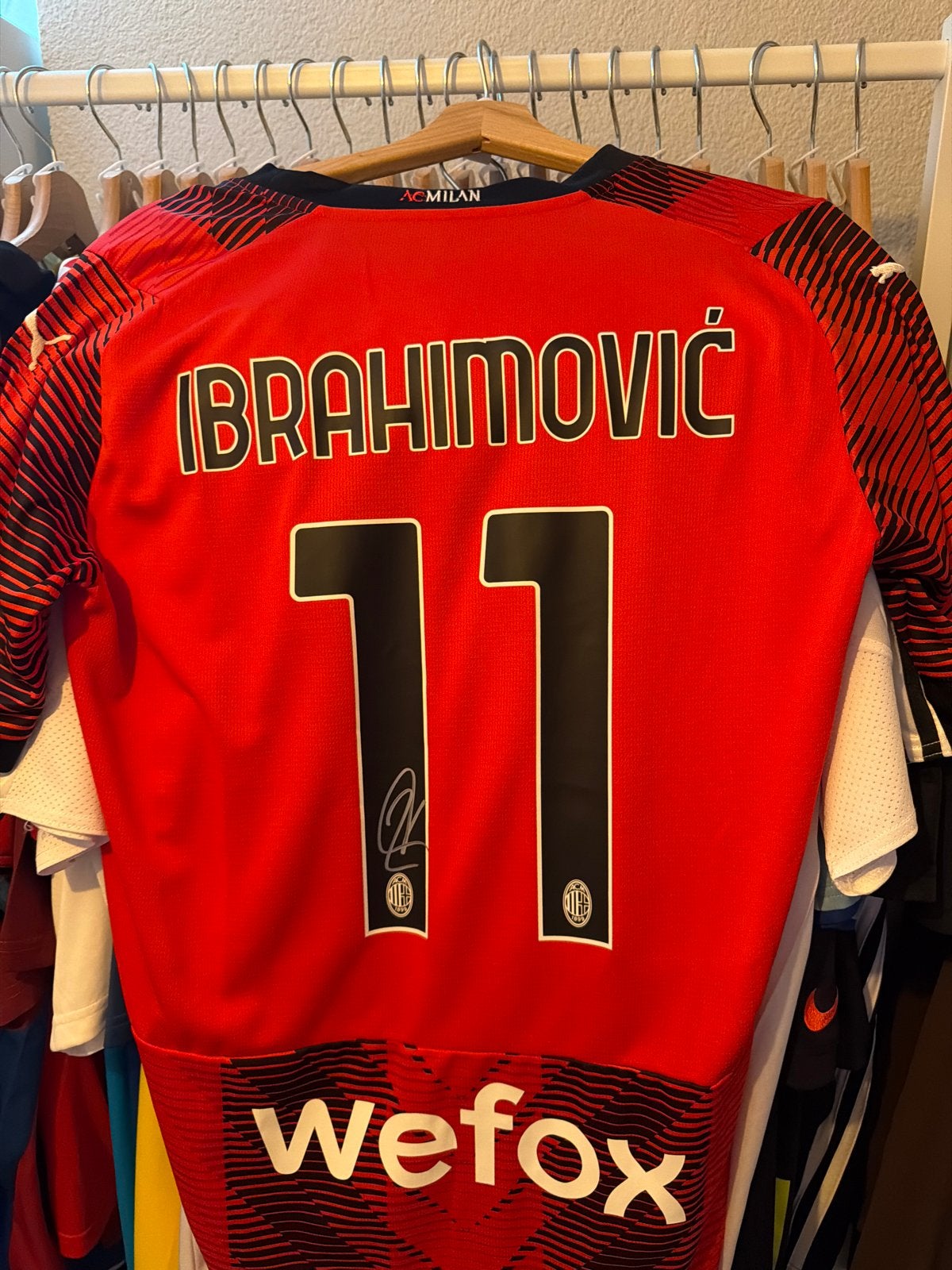 AC Milan Ibrahimović Thuisshirt Gesigneerd - Maat L, Maat 52/54 (L), Ophalen of Verzenden, Zo goed als nieuw, Voetbal