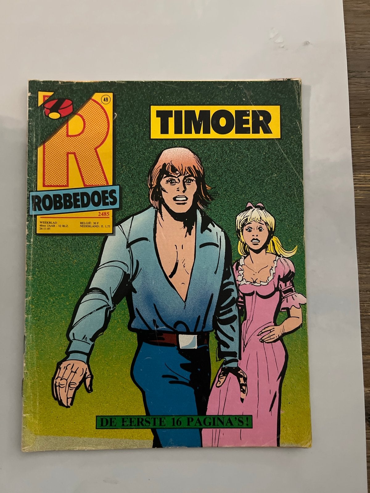 Robbedoes Weekblad 2485 - Timoer (1985), Boeken, Stripboeken, Eén stripboek, Ophalen, Gelezen