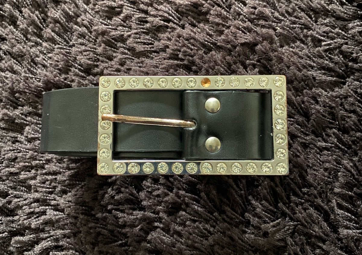 H&M riem zwart leer, 4 cm breed, zo goed als nieuw, 3 tot 5 cm, Zwart, Heupriem, Ophalen of Verzenden