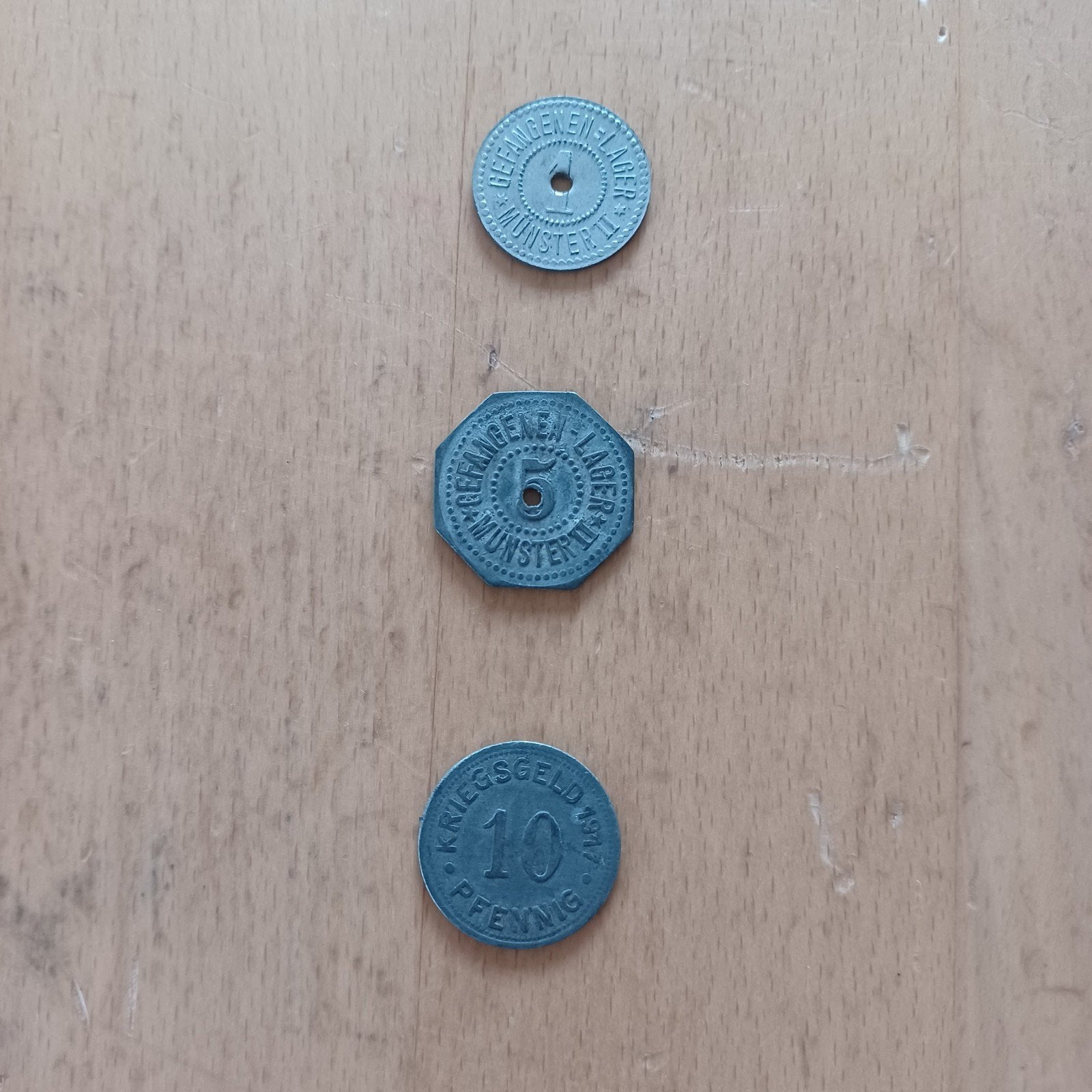 Duitse noodmunten WOI - Set van 3 (1, 5, 10 Pfennig), Ophalen of Verzenden, Duitsland, Setje