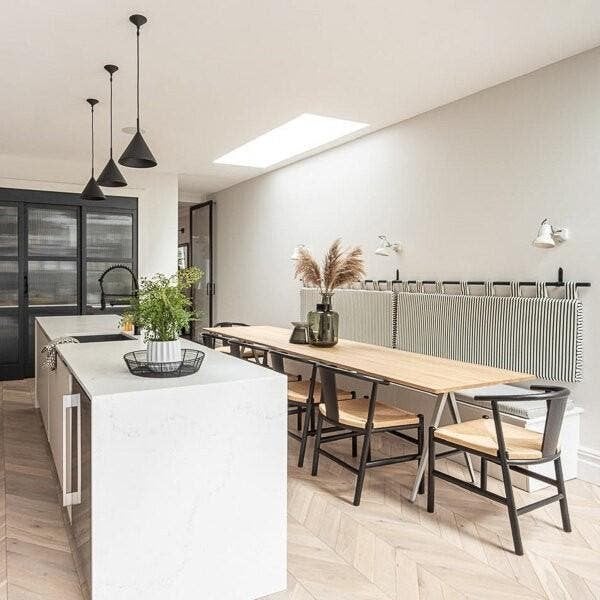 HOUTEN PARKET; HONGAARSE PUNT 120M2 EIKEN VLOER KANT & KLAAR, Huis en Inrichting, Stoffering | Vloerbedekking, Ophalen, Nieuw