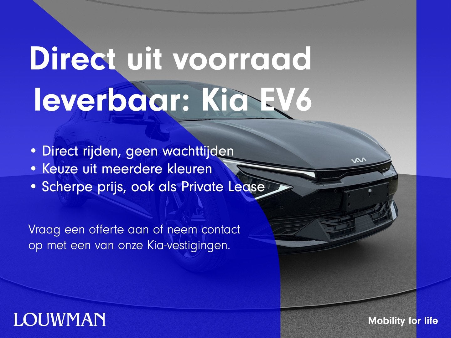 Kia Ev6 Light Edition 63 kWh | 10 Jaar Garantie | Navigatie, Auto's, Automaat, 12 maanden, Achterwielaandrijving, Blauw