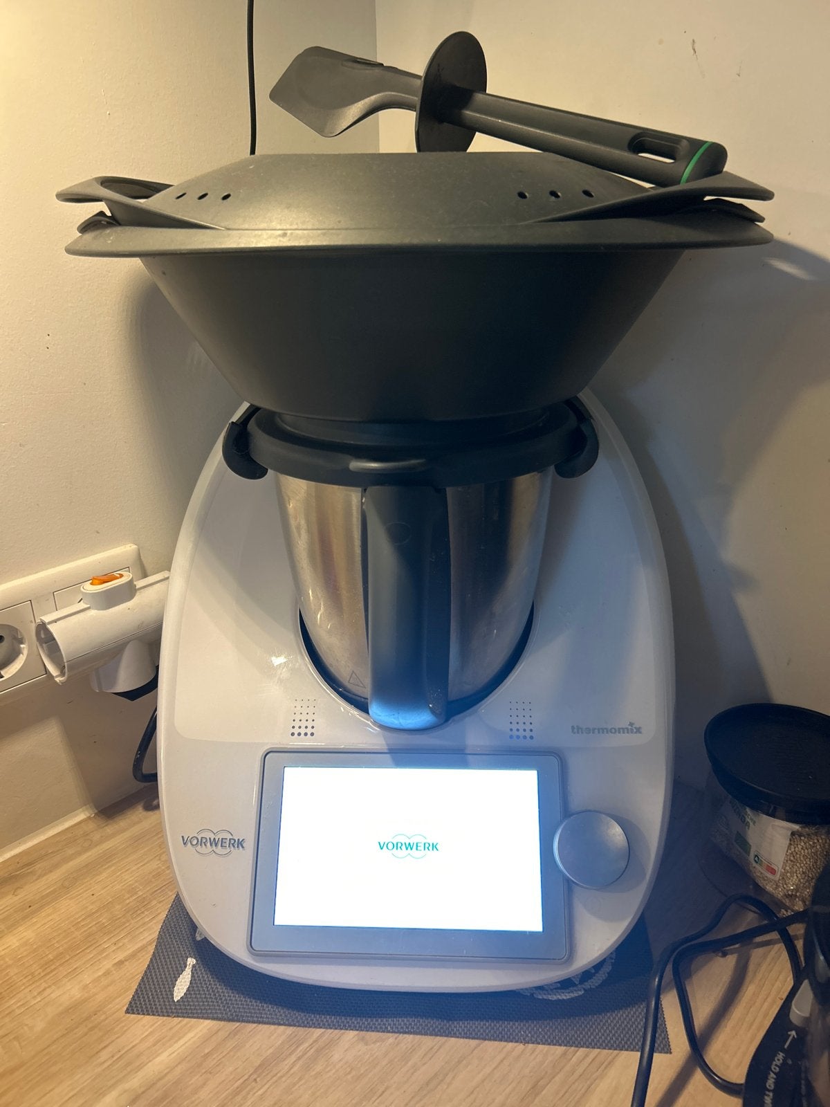 Thermomix met extra kan en diversen, 2 tot 3 liter, Ophalen, Zo goed als nieuw, 3 snelheden of meer