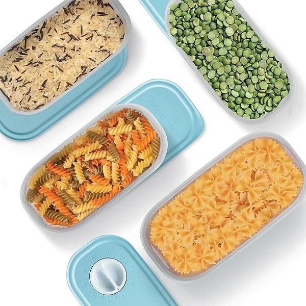 Tupperware Time Keepers Set van 4 Nieuw, Ophalen of Verzenden, Nieuw, Blauw, Overige typen