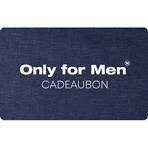 KORTING 50,00 Only for men, Tickets en Kaartjes, Eén persoon, Cadeaubon, Warenhuis- of Winkelbon
