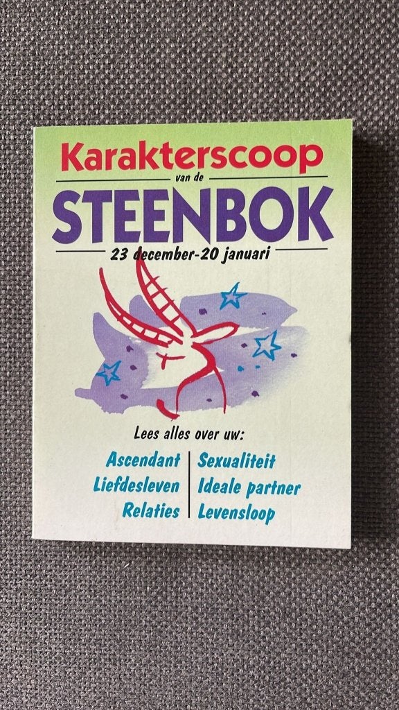 Boek: Karakterscoop van de Steenbok, Ophalen of Verzenden, Gelezen, Astrologie, Achtergrond en Informatie