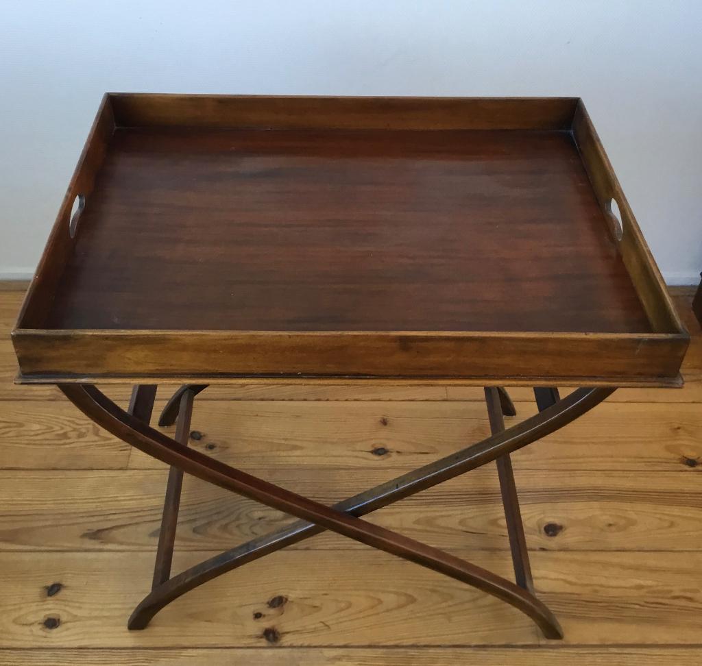 Elegante Tray table teak hout, Ophalen, Gebruikt, Teakhout, 25 tot 50 cm
