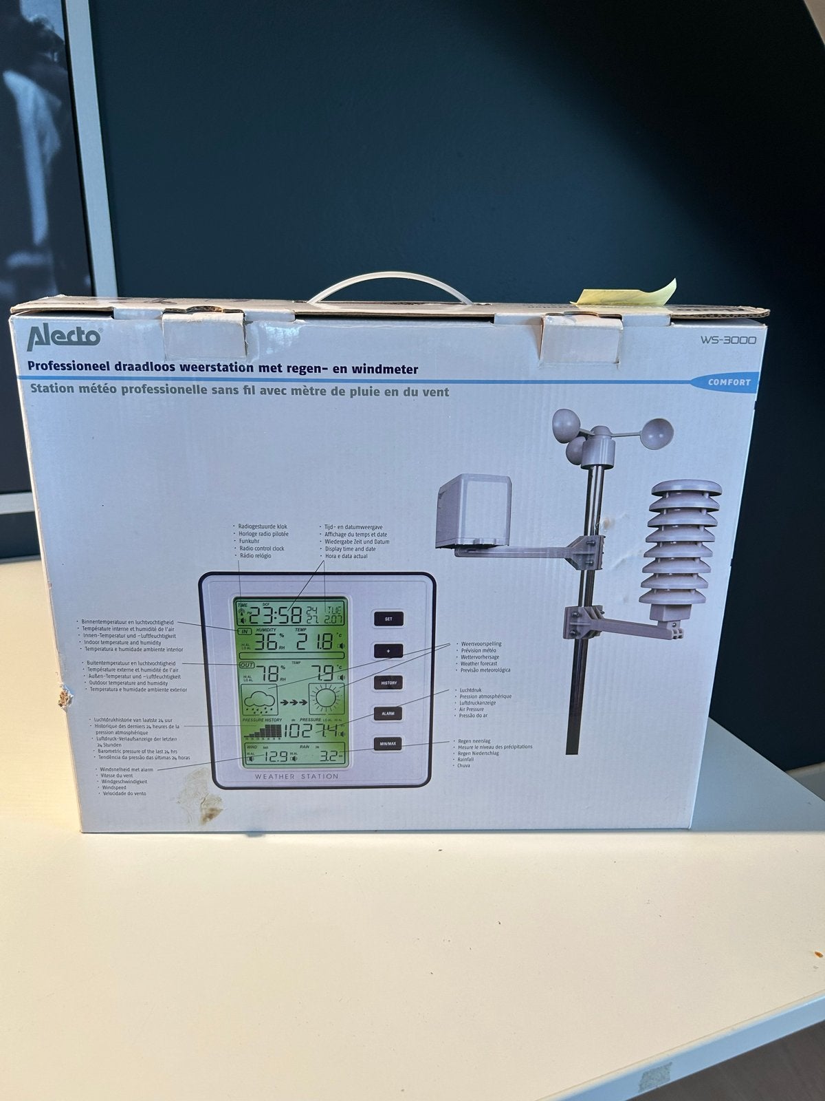 Alecto WS-3000 Professioneel Draadloos Weerstation, Ophalen, Nieuw, Weerstation