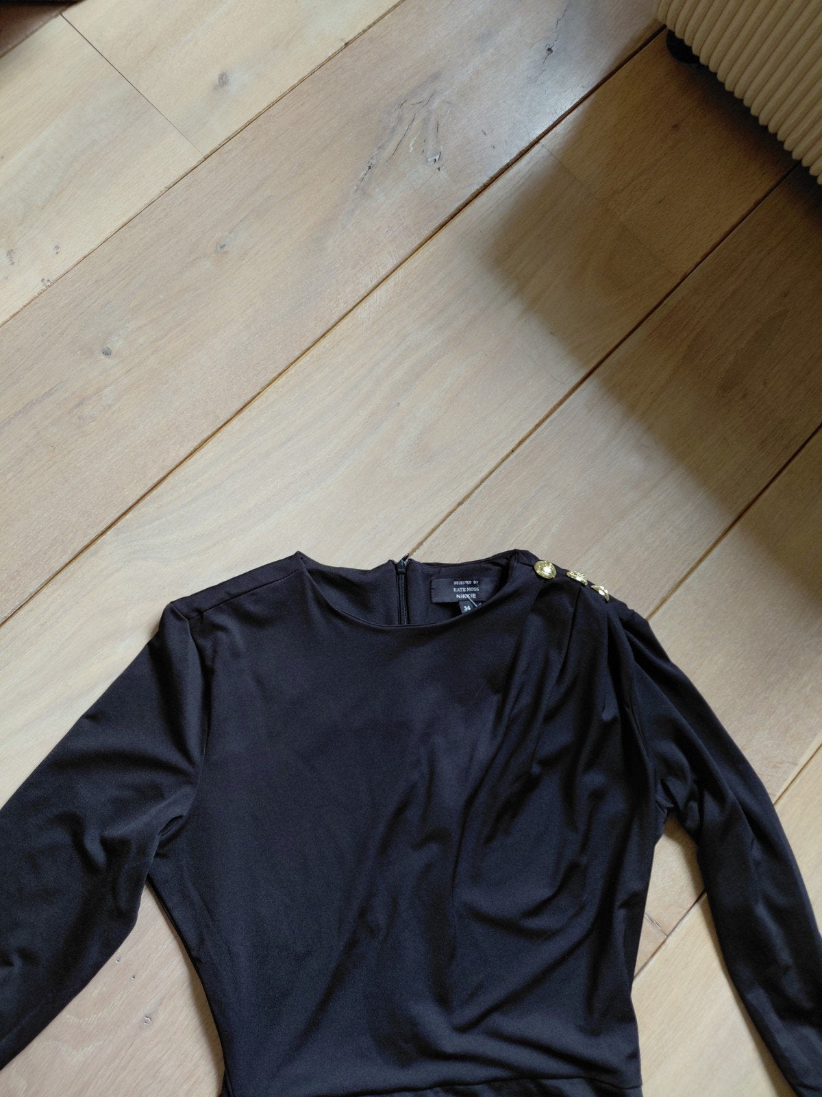 nw Kate Moss nikkie zwarte jurk nt 34, Zwart, Kate Moss nikkie, Nieuw, Ophalen of Verzenden