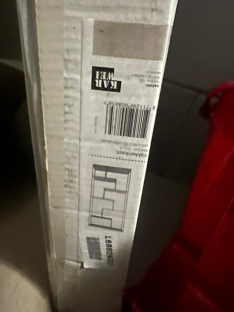 Nieuw in doos vakkenkast goud, Ophalen of Verzenden, Nieuw, Overige materialen