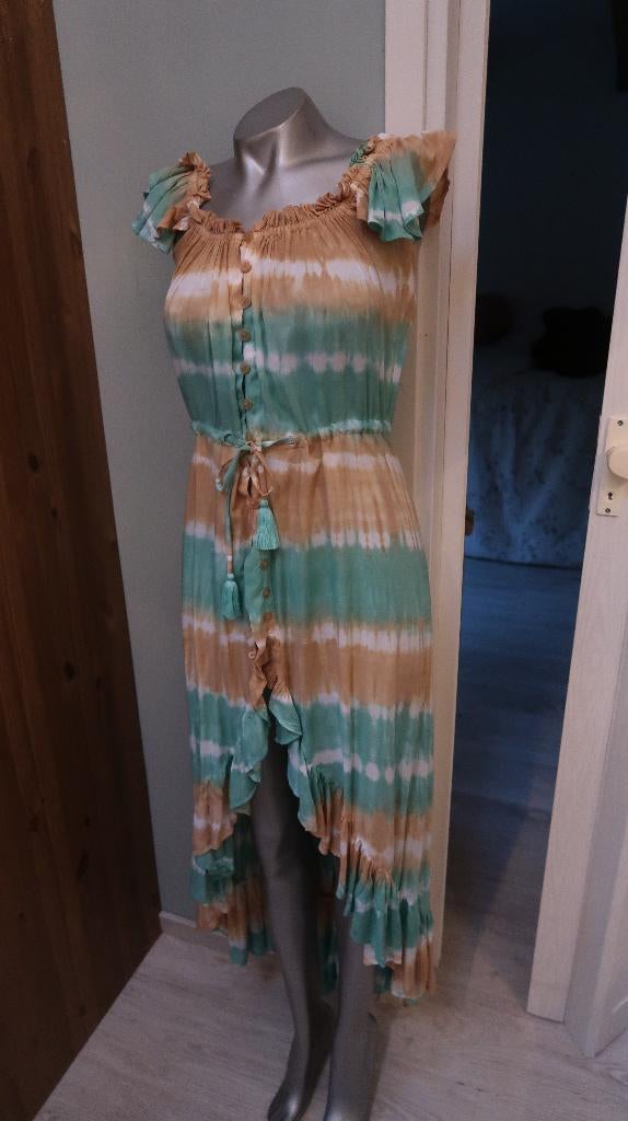 Mele Beach prachtige Ibiza jurk lange achterkant 1maat, Overige kleuren, Maat 42/44 (L), Ophalen of Verzenden, Onder de knie