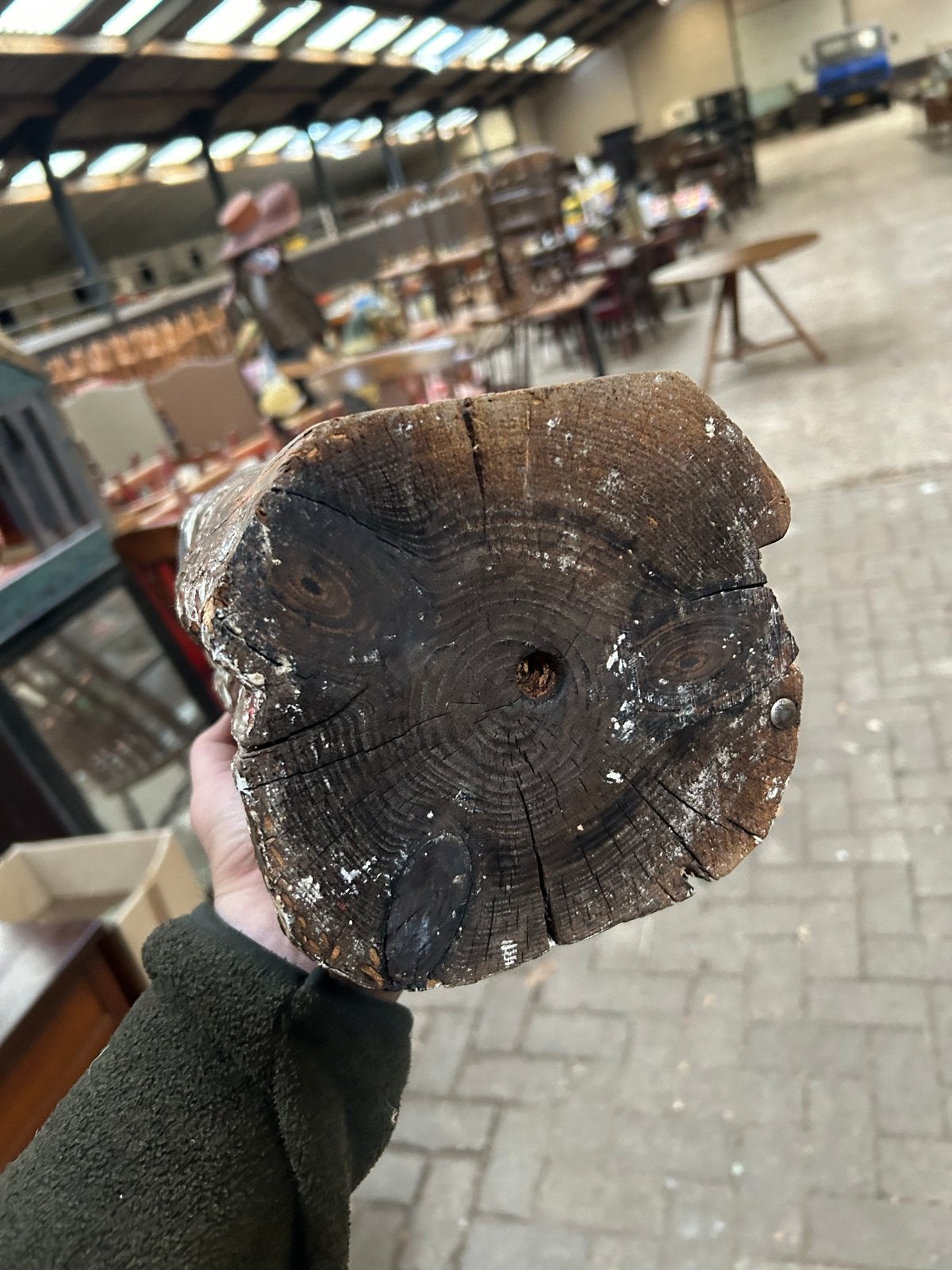 Oud houten beeld: Maria met kind, waarschijnlijk Spaans, Ophalen of Verzenden