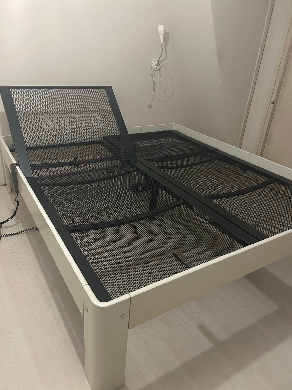 Auping bedframe met verstelbare bedbodem, Wit, Tweepersoons, Ophalen of Verzenden, 180 cm