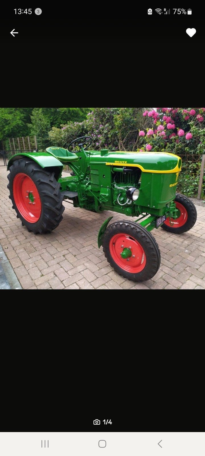 Fendt Eicher Deutz buitenl. kenteken? pas op, Ophalen