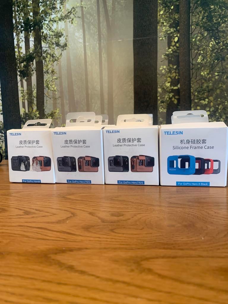 Telesin GoPro hoesjes set – Hero 5/6/7/8 (meerdere stuks), Audio, Tv en Foto, Actiecamera's, Ophalen of Verzenden, Nieuw, GoPro