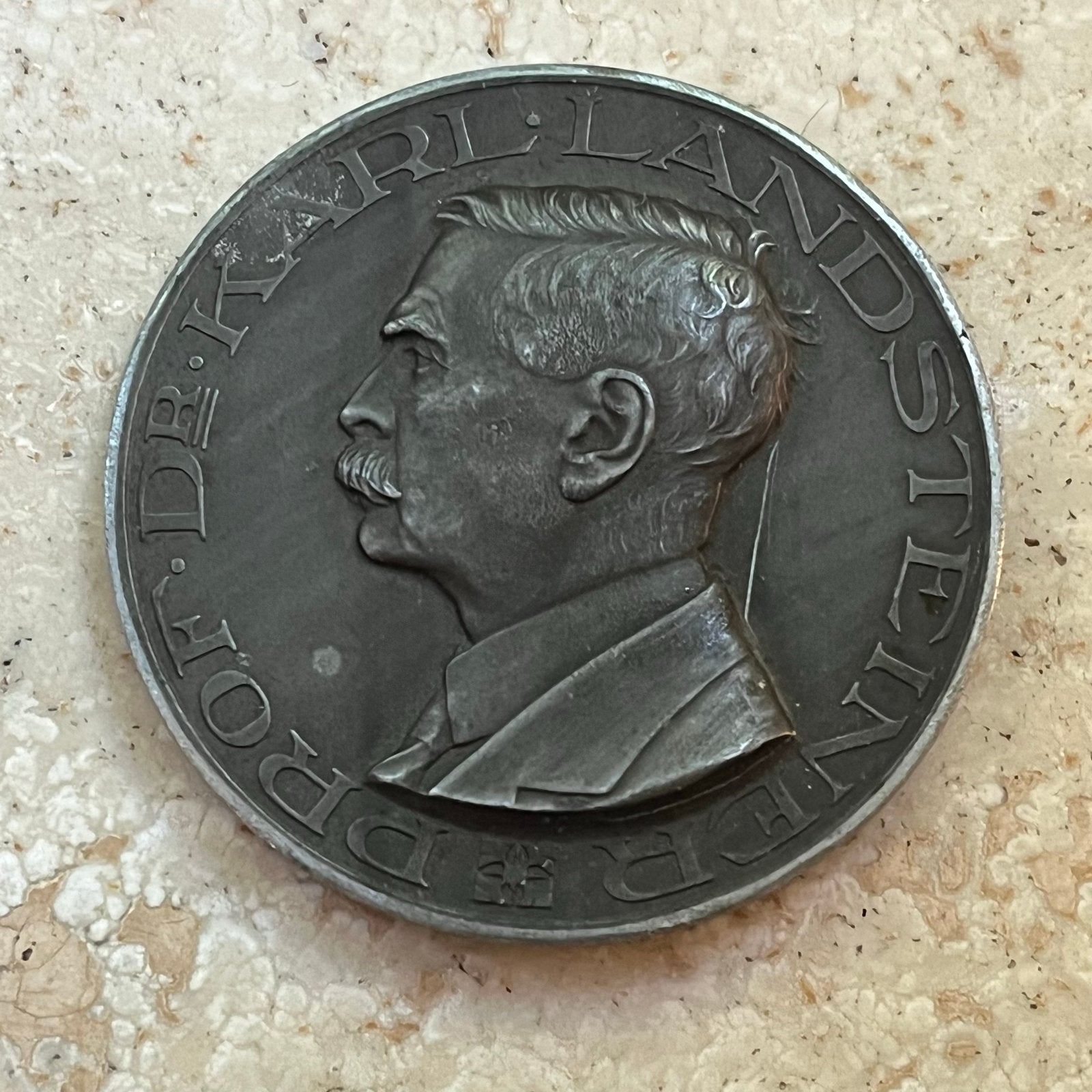 Bloedgeef penning zinklegering Rode Kruis oorloguitgave, Ophalen of Verzenden, Overige materialen, Nederland