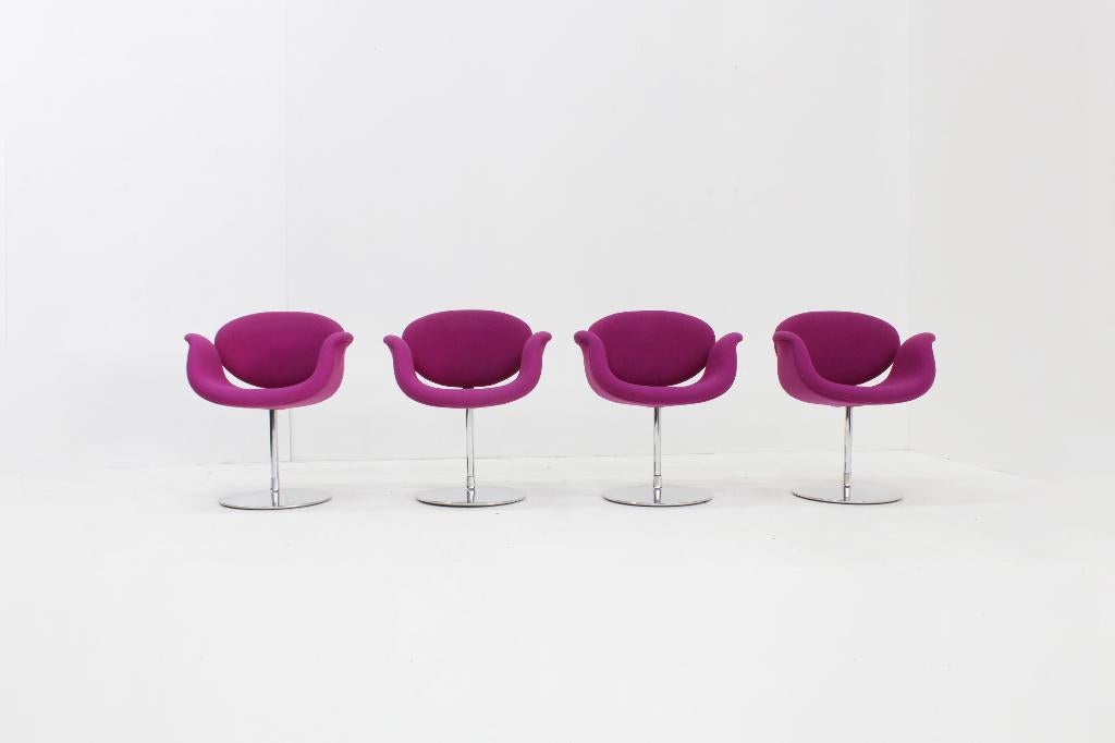 Set van 4 Artifort Little Tulip  stoelen Pierre Paulin, Overige kleuren, Design, Ophalen of Verzenden, Zo goed als nieuw