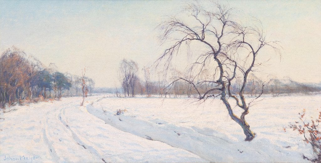 Johan Meijer (1885-1970), Winternamiddagzon, Ophalen of Verzenden