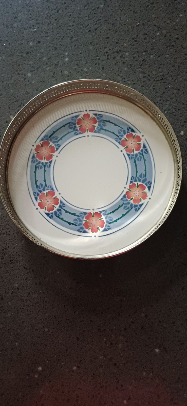 vintage porseleinen onderzetter/ dienblaadje, Antiek en Kunst, Ophalen of Verzenden