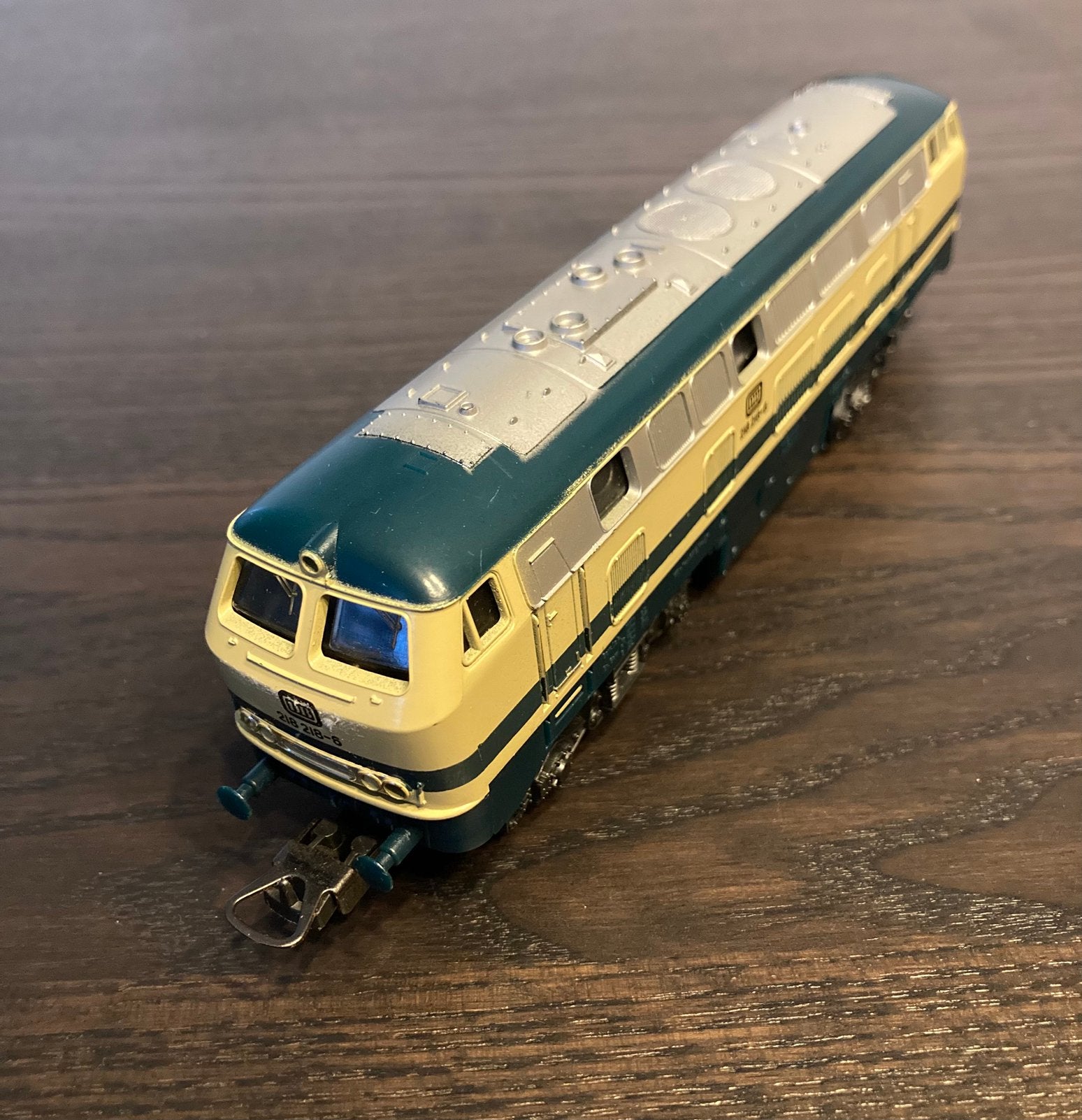 Vintage Lima locomotief DB 218 218-6, Gebruikt, Ophalen of Verzenden, Lima, Gelijkstroom