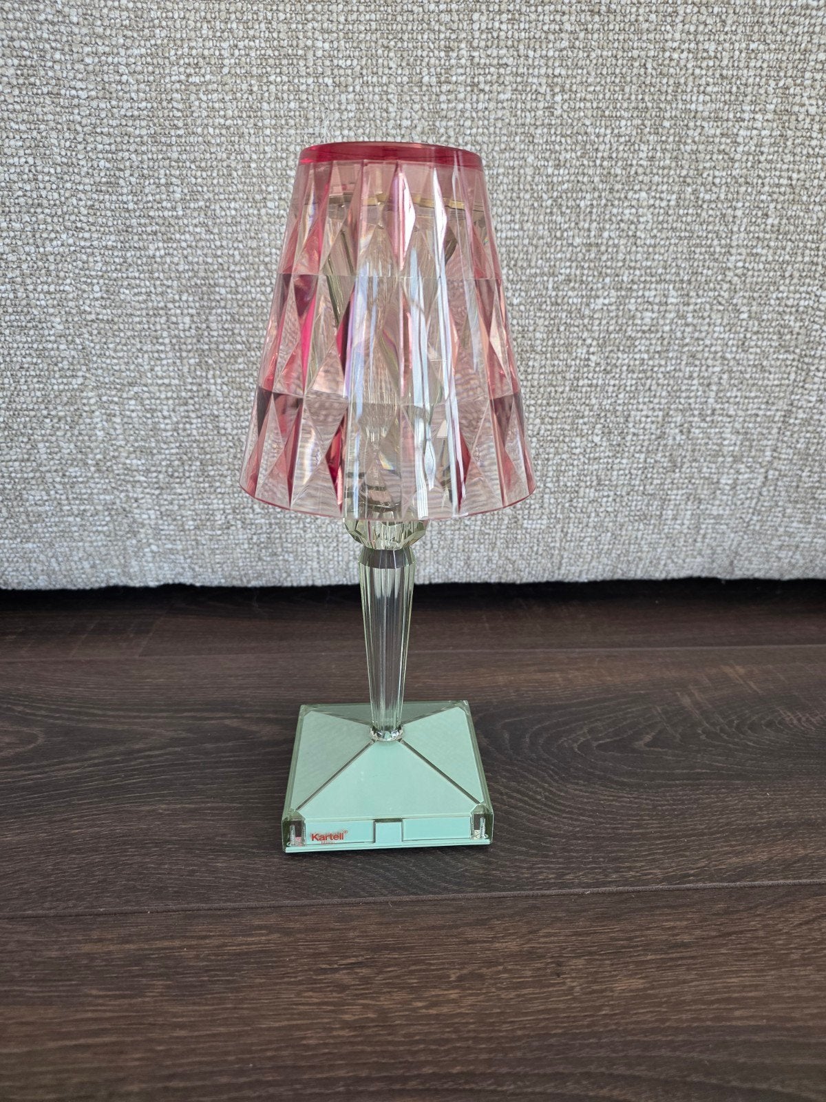 Kartell Tafellamp - Roze/Groen - Oplaadbaar, Kunststof, Ophalen of Verzenden, Modern, Meerkleurig