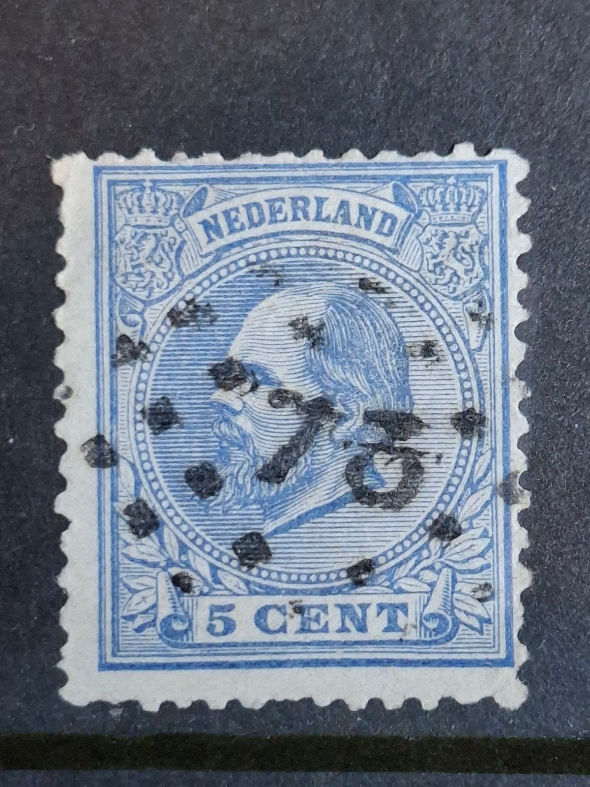 Puntstempel zegel nr 73 Maastricht nvph nr19, Postzegels en Munten, Postzegels | Nederland, Ophalen of Verzenden