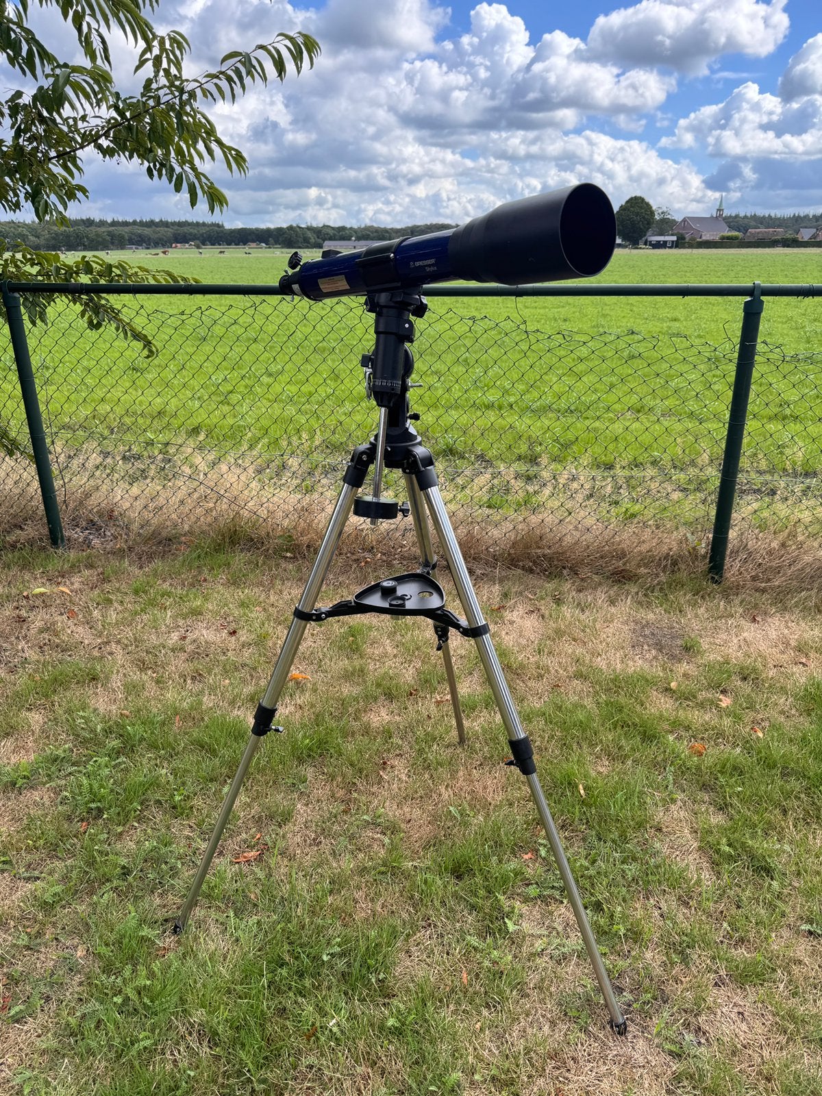Bresser skylux telescoop, Audio, Tv en Foto, Optische apparatuur | Telescopen, Ophalen, Zo goed als nieuw, Minder dan 80 mm, Lenzentelescoop (refractor)