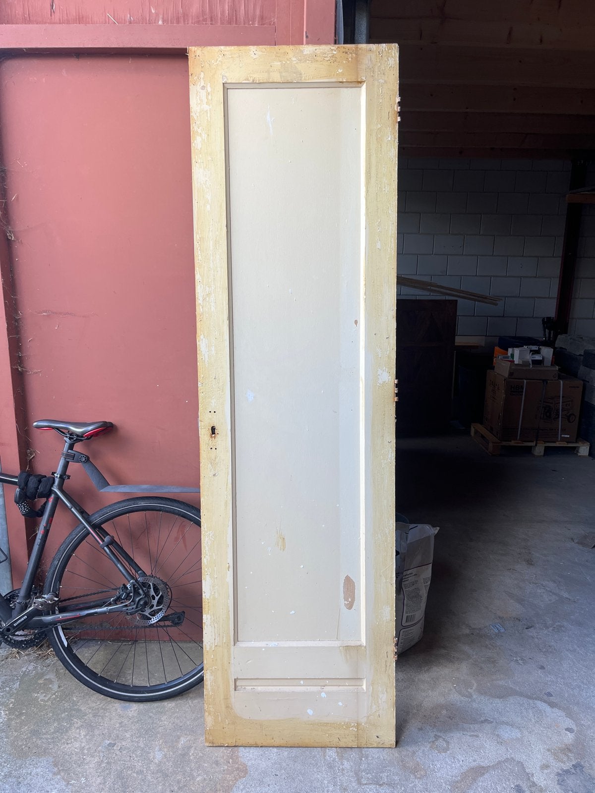 Oude houten binnendeur - Paneeldeur, Ophalen, Gebruikt, 80 tot 100 cm, Binnendeur