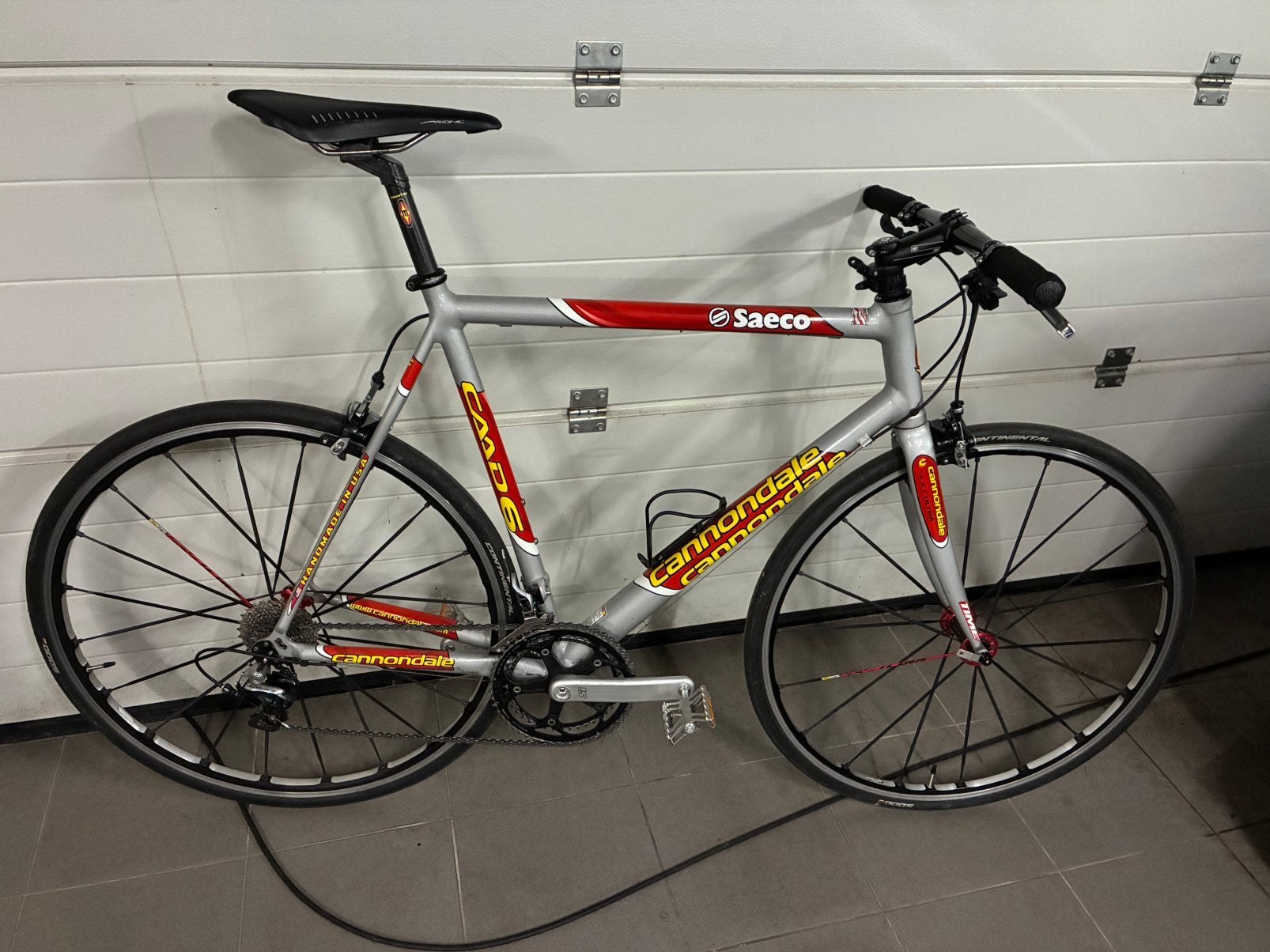 Cannondale CAAD6 retro - 60 cm - Saeco - Dura Ace - flatbar, 28 inch, Gebruikt, Aluminium, 57 tot 61 cm