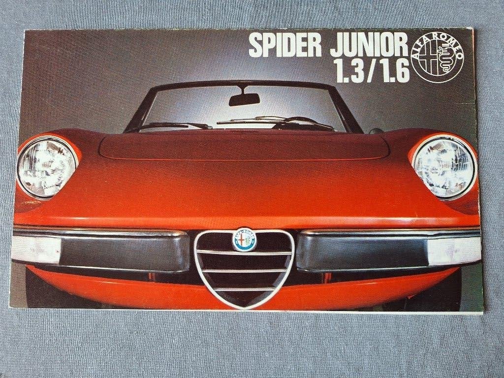 Brochure ALFA ROMEO SPIDER JUNIOR 1.3/1.6 - 1973 NL, Verzenden, Gelezen, Alfa Romeo