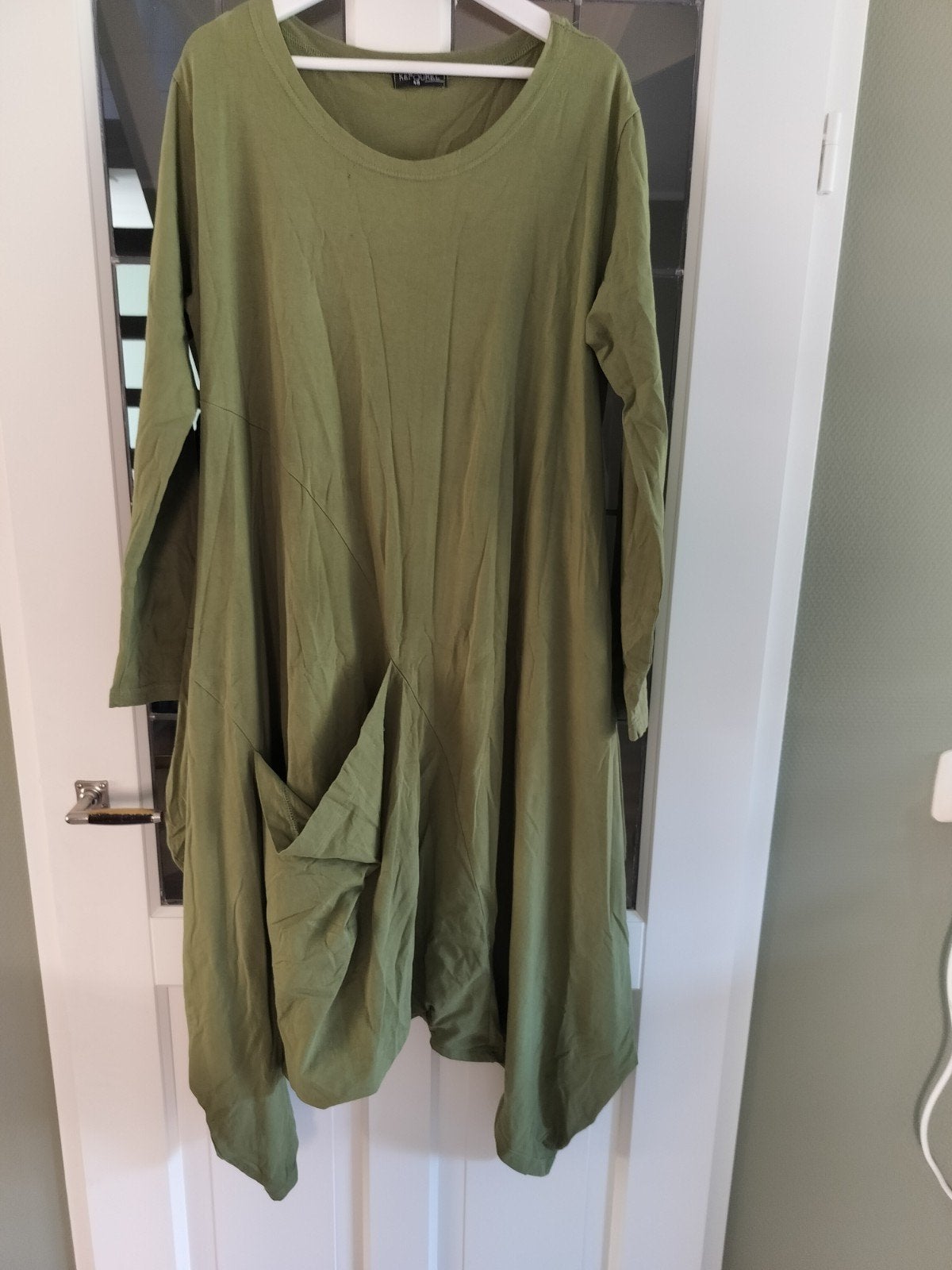 Kepourel Jurk Maat 48 (XL) Groen, Kleding | Dames, Maat 46/48 (XL) of groter, Ophalen of Verzenden, KEPOUREL, Gedragen