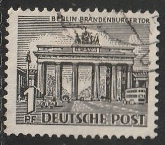 Berlijn 1949 42 Brandenburger Tor 1p, Gest, Ophalen of Verzenden, Overige periodes, Gestempeld