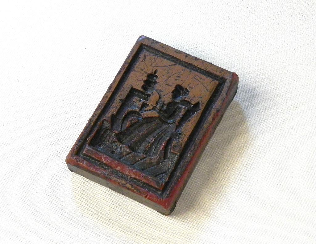 Vintage Bijenwas Reliëf – Huiselijk Tafereel – Wax Wall Art, Ophalen of Verzenden