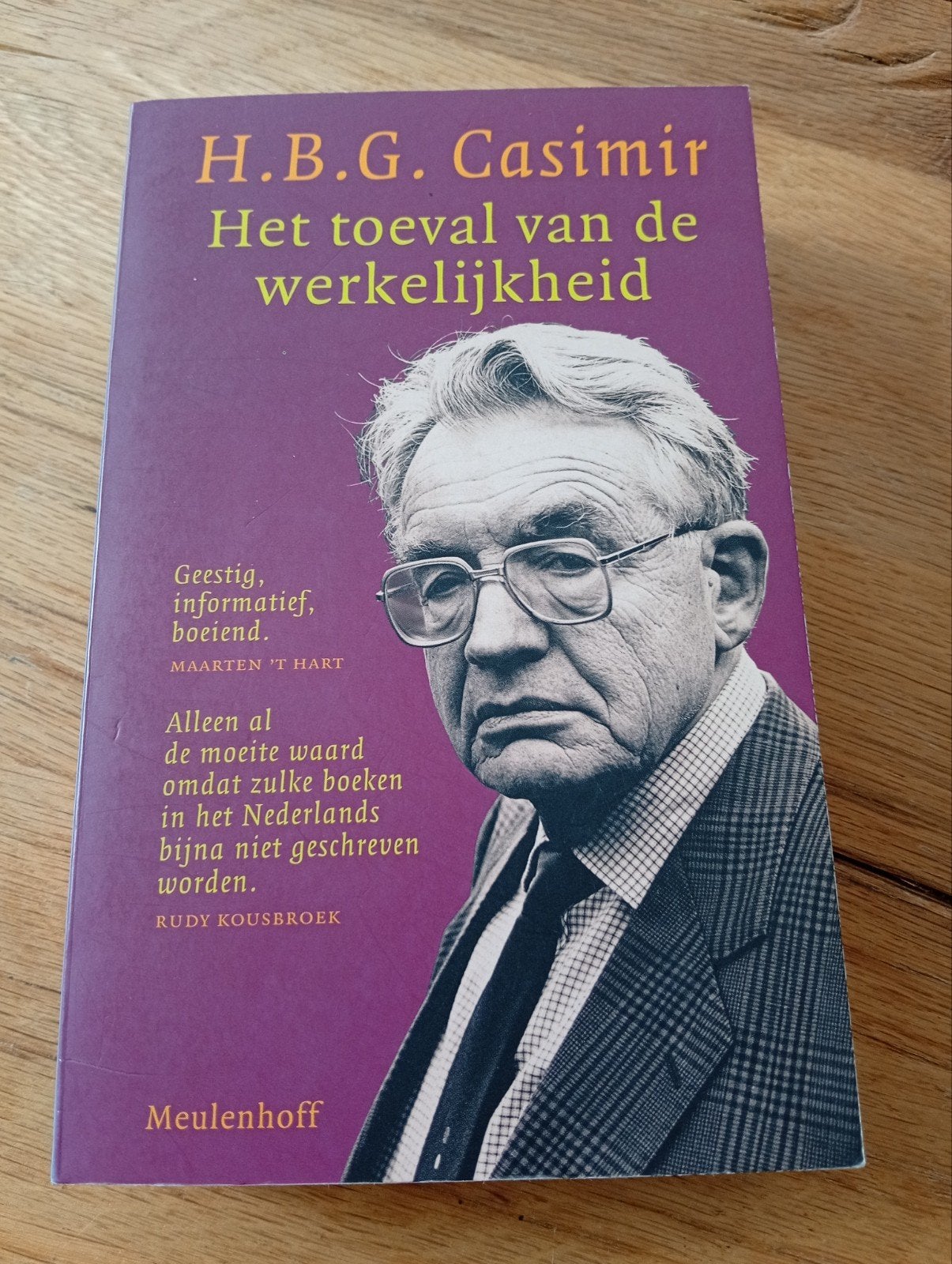 H.B.G. Casimir - Het toeval van de werkelijkheid, Gelezen, Ophalen of Verzenden, H.B.G. Casimir, Nederland