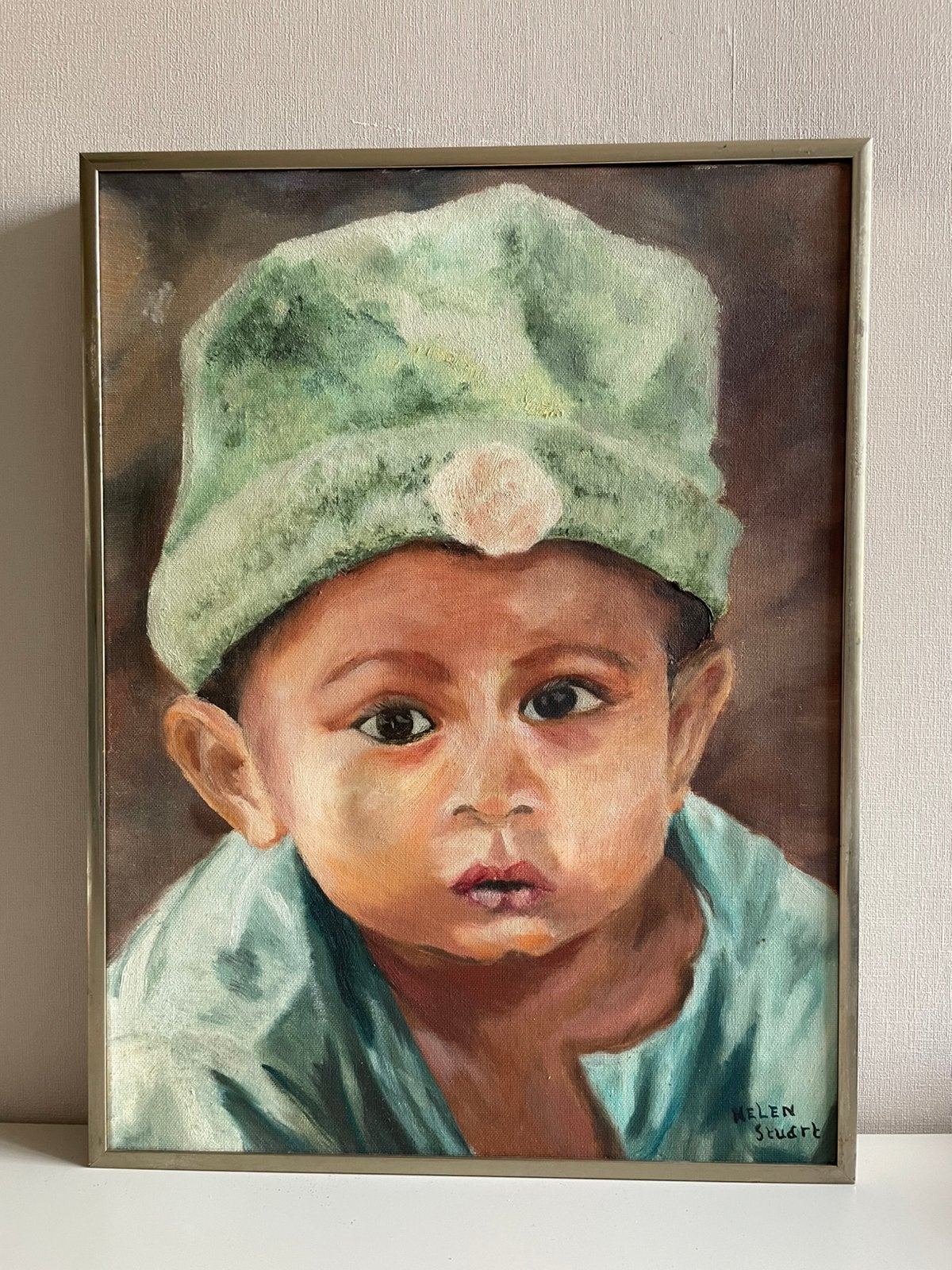 Uniek vroeg olieverfportret - Helen Stuart-van Druten NL, Antiek en Kunst, Kunst | Schilderijen | Klassiek, Doek, Portret of Personen