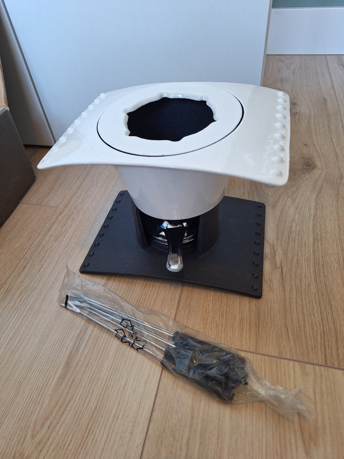 Vos Home & Garden fondue set, weinig gebruikt, Witgoed en Apparatuur, Fonduesets, Ophalen, Zo goed als nieuw, Brander, Fondueset