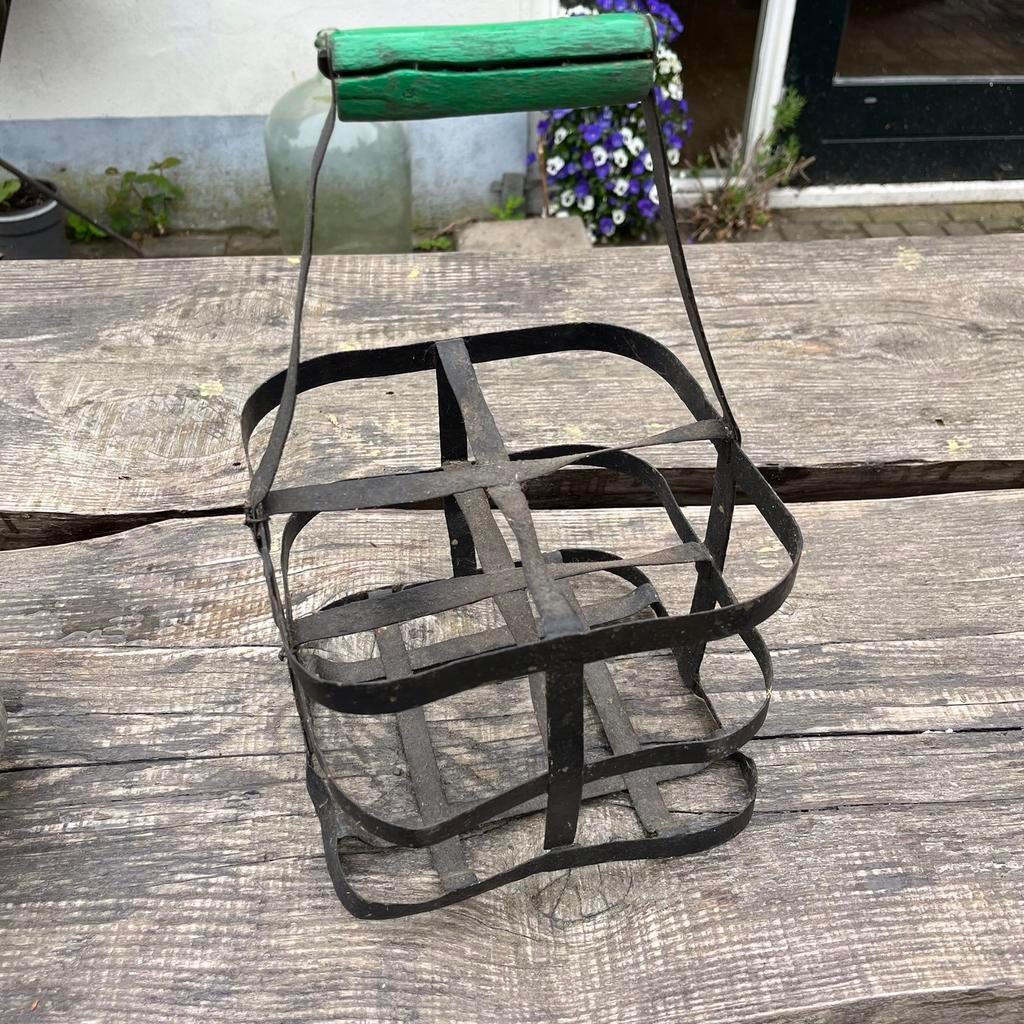 Retro flessenrek brocante vintage jaren 50-60 €14,50 metaal, Ophalen of Verzenden, Huis en Inrichting