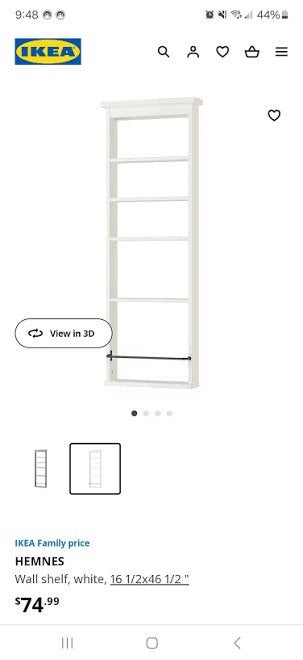 Ikea hemnes wandrek nieuw in doos grijs, Ophalen, Nieuw