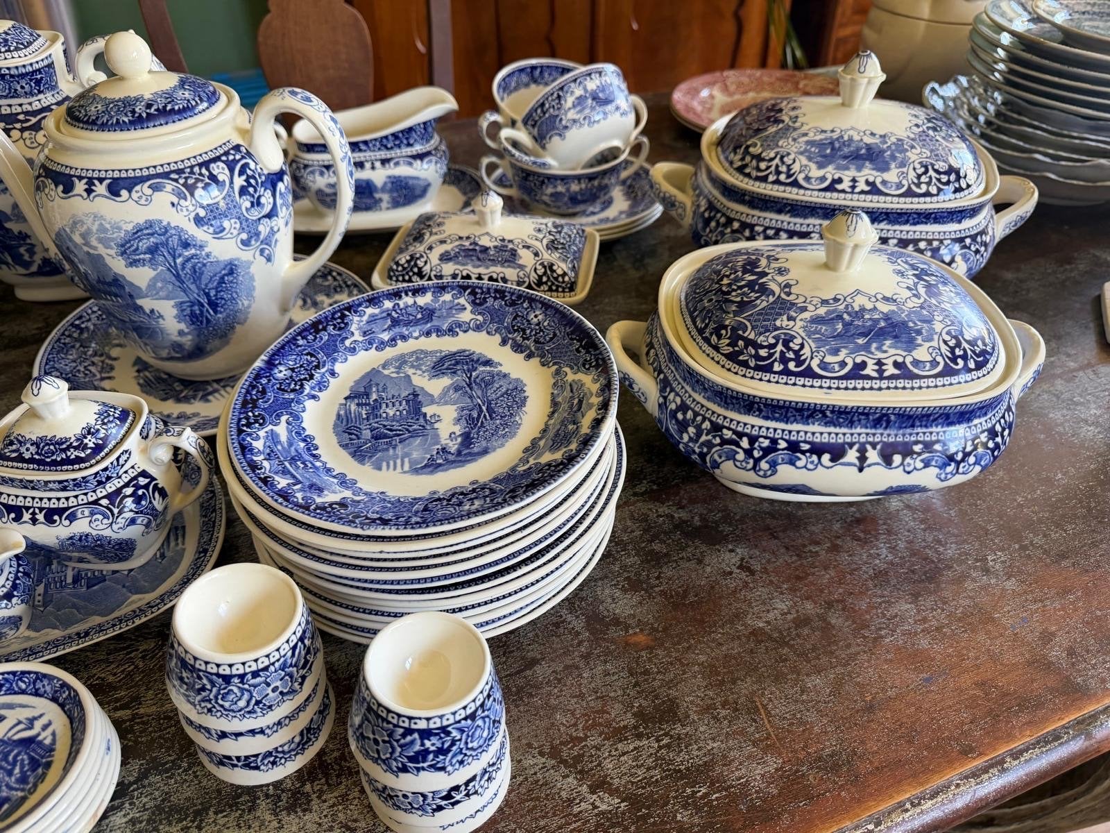 Grote collectie Petrus Regout Maastricht servies, Antiek en Kunst, Ophalen
