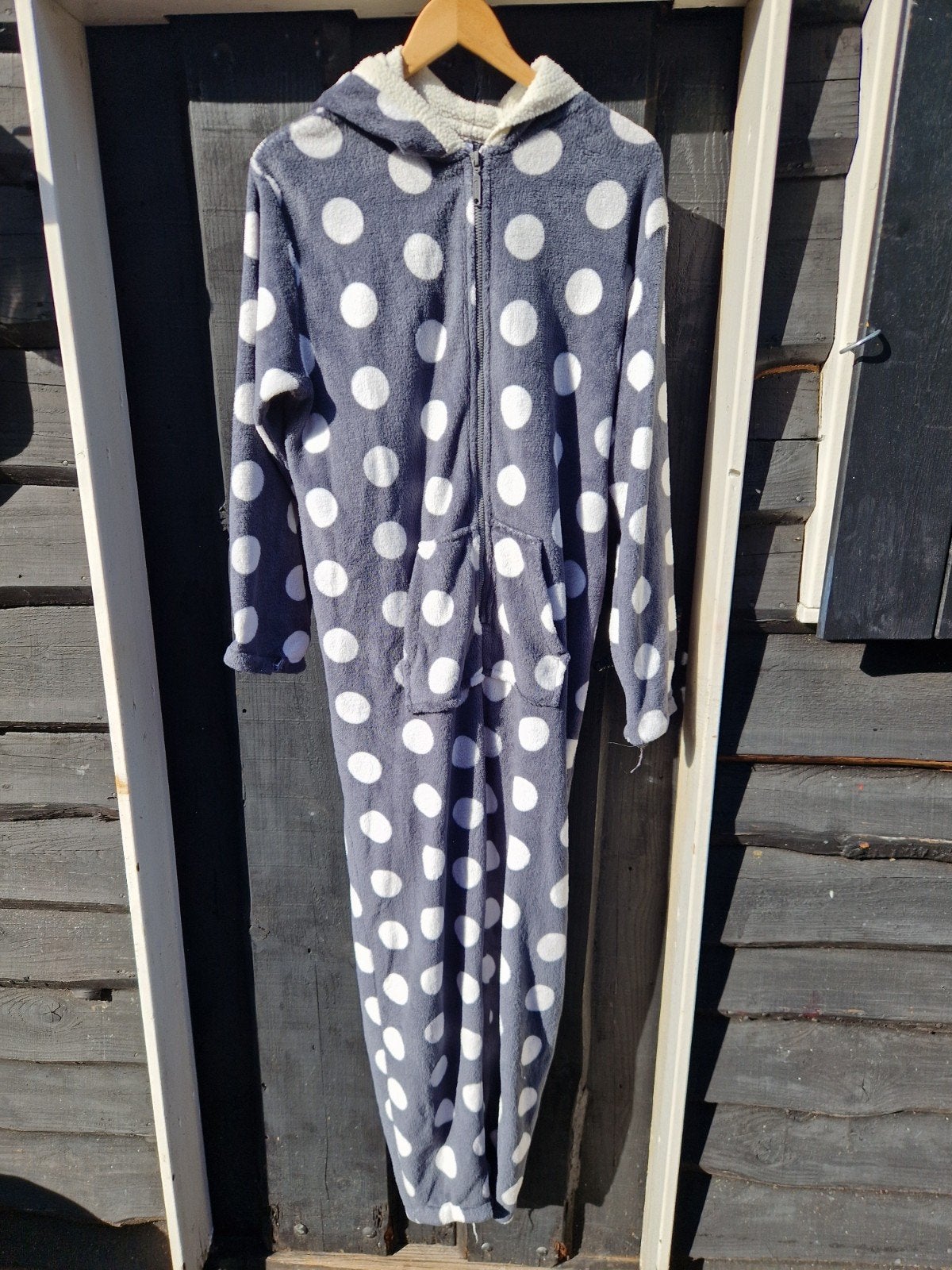 ONASIE POLKADOT STIPPEN MAAT L /XL, Ophalen of Verzenden, Zo goed als nieuw, Maat 46/48 (XL) of groter, Grijs
