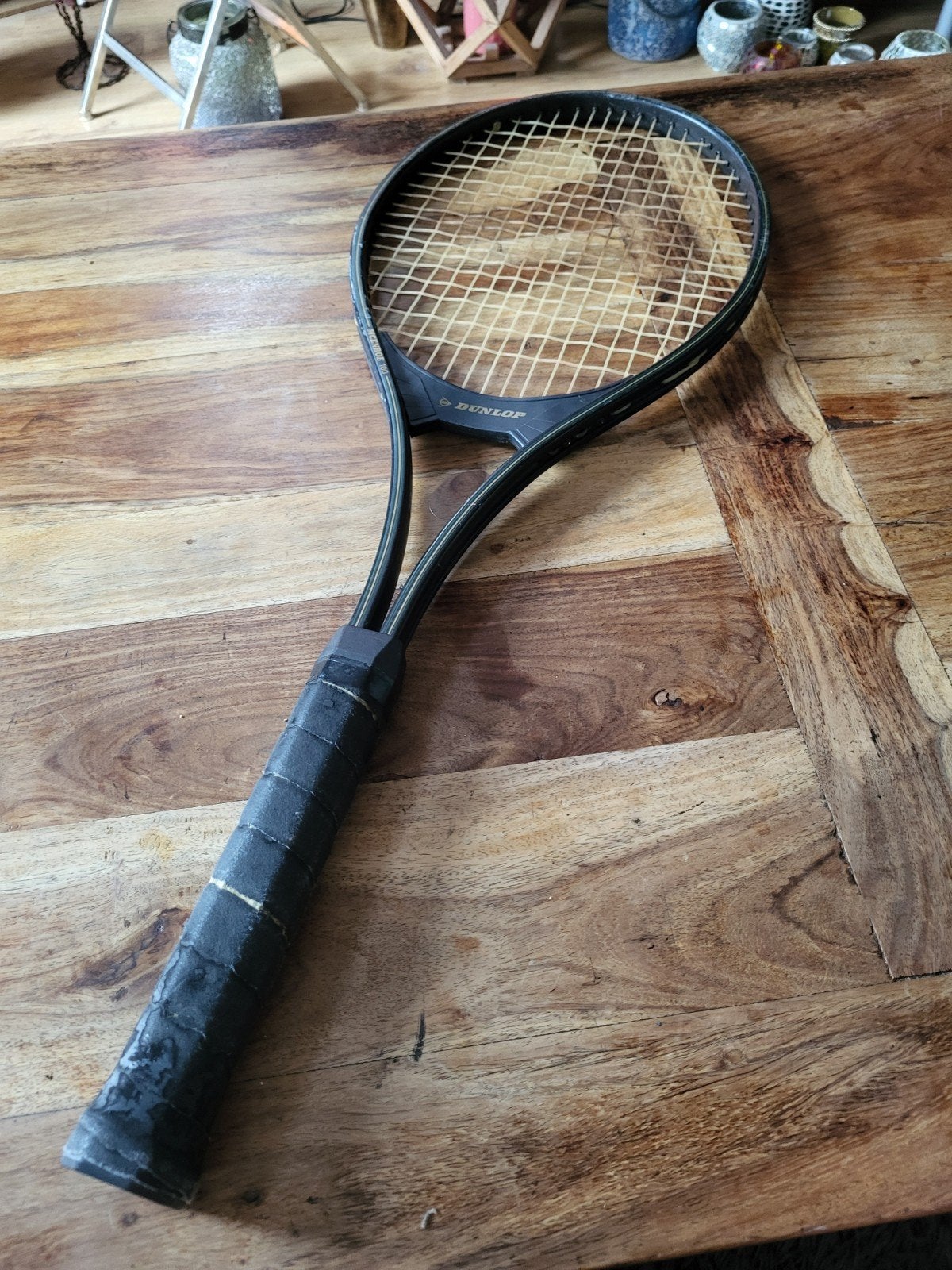 Vintage Dunlop McEnroe 100 Tennisracket Collectors item, Gebruikt, Ophalen of Verzenden, Racket, L3