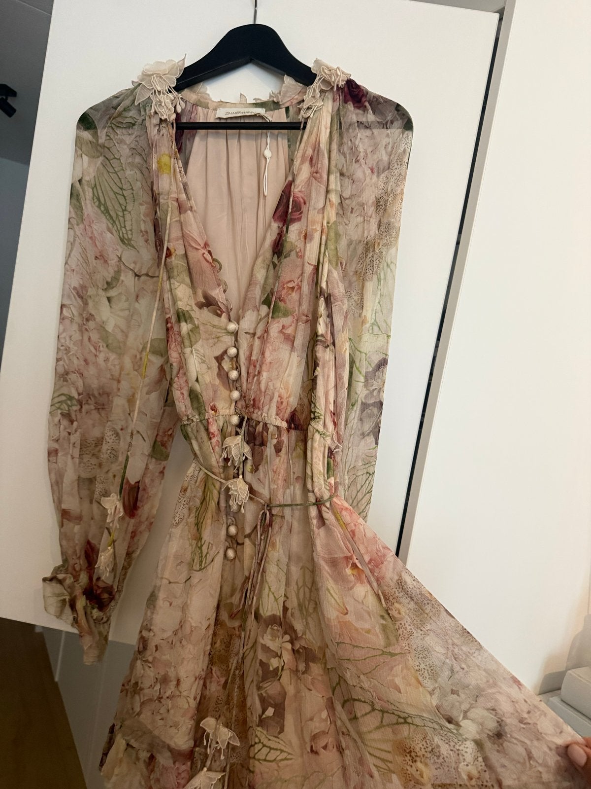 Zimmermann bloemenprint jurk met lange mouwen, Maat 38/40 (M), Meerkleurig, Ophalen of Verzenden, Zo goed als nieuw