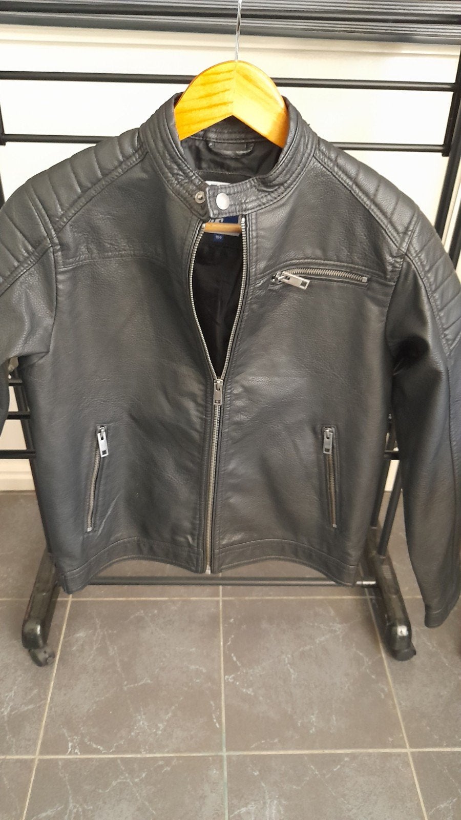 Jack & Jones namaak leren jas, Ophalen of Verzenden, Zo goed als nieuw, Jas, Jongen