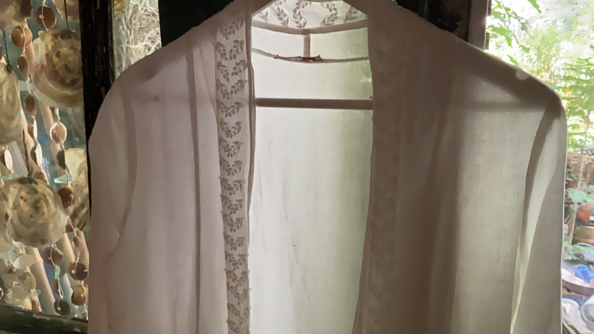 LANGE WITTE KIMONO COTTON. M, Kleding | Dames, Wit, Zo goed als nieuw, Onder de knie, Ophalen