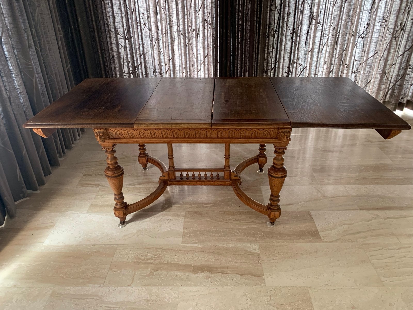 Antieke uitschuifbare Mechelse eettafel, Ophalen