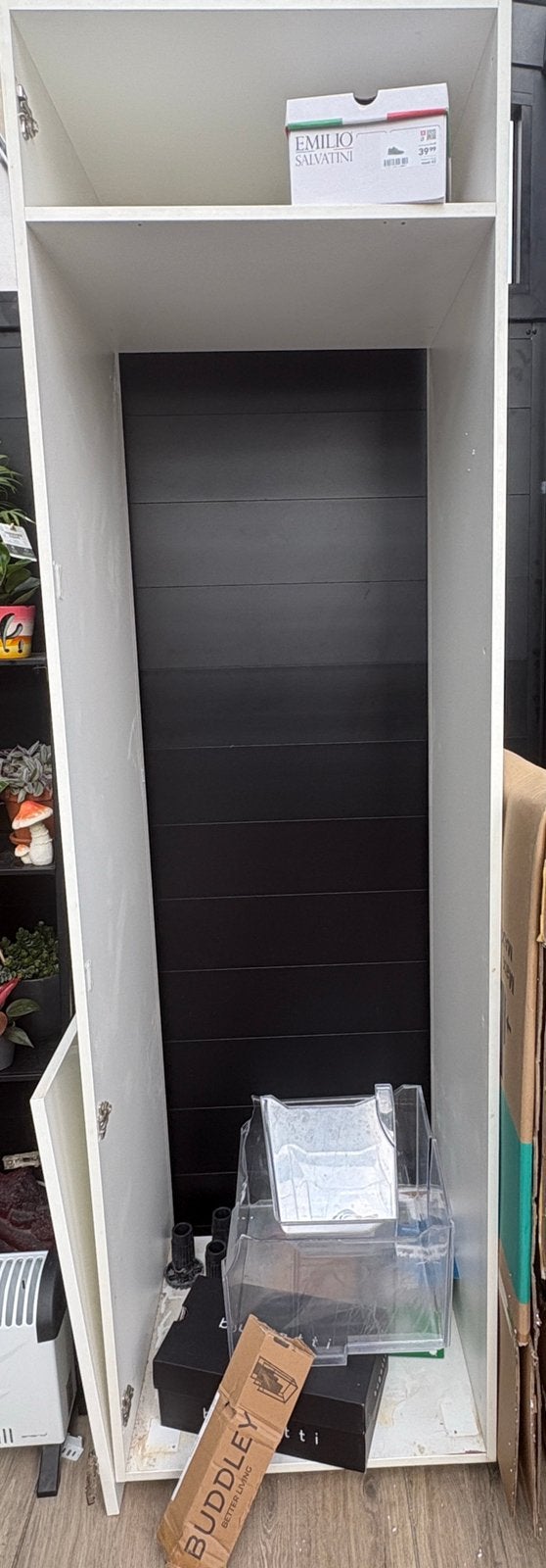 Gratis——Kasten for koelkast /cutlery /tuin tegel/deurs, Ophalen, Zo goed als nieuw, Rvs of Chroom